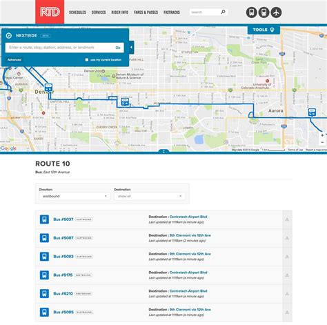 rtd schedule|rtd schedules and times.